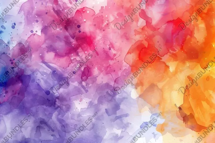 Chaotic Vibrant And Drawing Watercolor Background Wallpaper