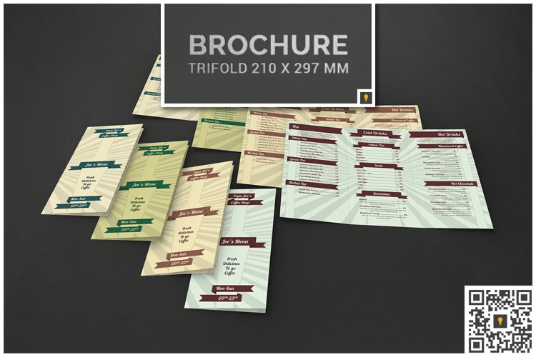 Retro Coffee Shop Menu Trifold