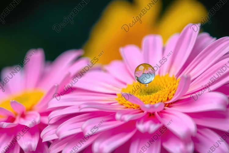 Daisy With Waterdrop Background