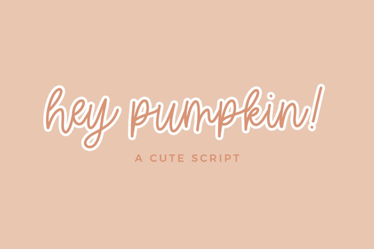 Hey Pumpkin Script Font example image 1