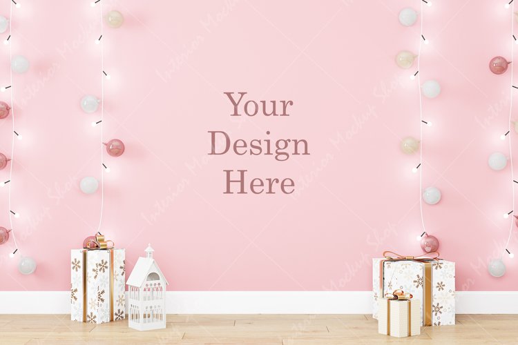 Wall Christmas Mockups \172 example image 1