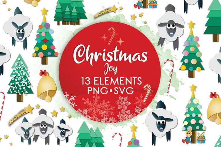 Christmas Cut Files, Sublimation Christmas, Christmas Svg example image 1
