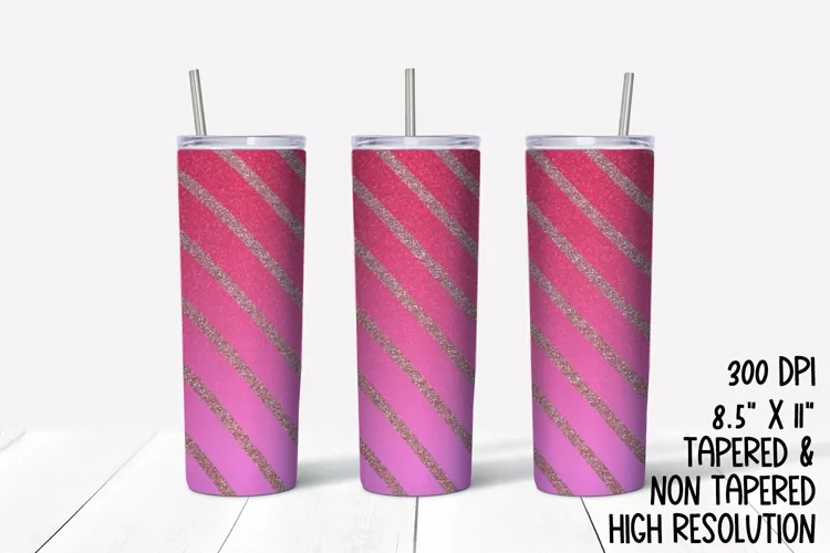 Glitter Pink Sublimation Tumbler