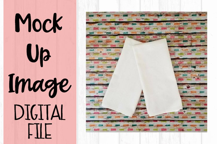 Double Towel on Pastel Wood Mock Up example image 1