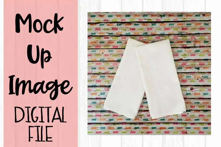 Double Towel on Pastel Wood Mock Up