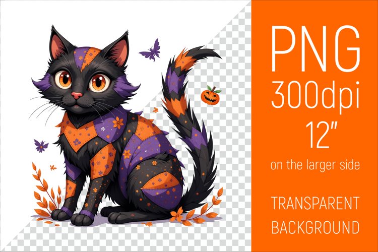 Halloween Black Cat Clipart |Halloween Party Design