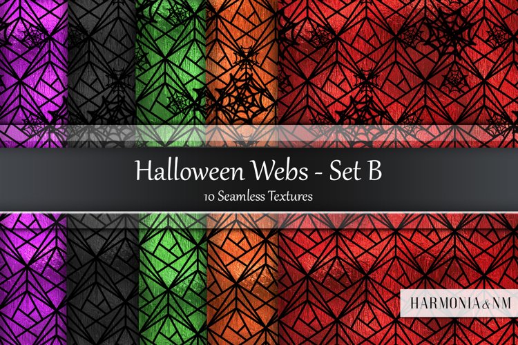 Halloween Webs Set B Seamless Textures example image 1