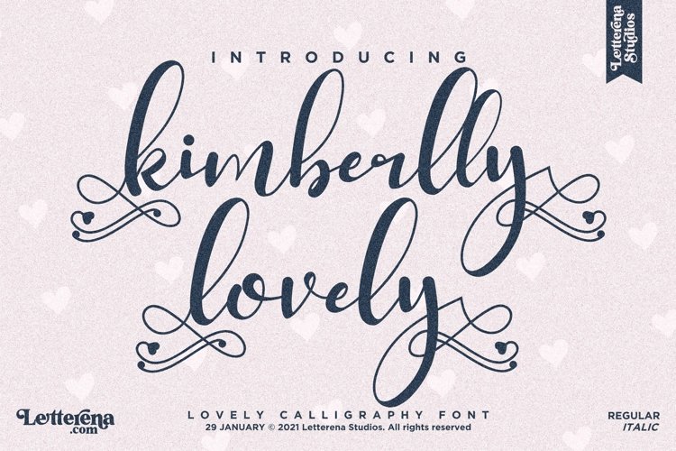 kimberlly lovely - Beautiful Lovely Script Font example image 1