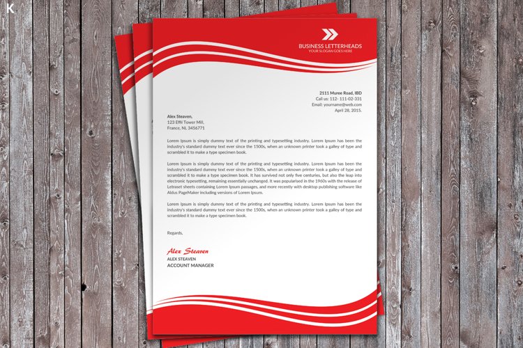 Business Letter Head Templates example image 1