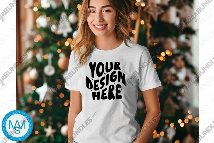 White Tshirt Mockup Image 12