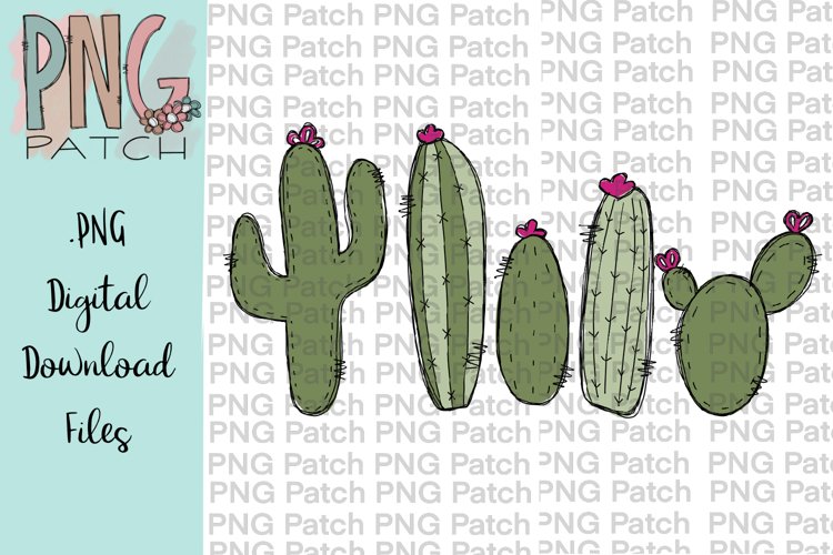 Cute Cactuses, Outdoor PNG File, Plants Sublimation example image 1