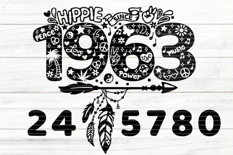 "hippie since" for Cutting Lasercut Print SVG DXF PDF EPS example image 1