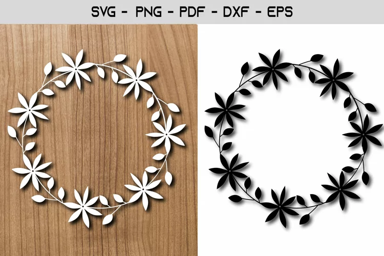 Flower Frame Paper Template Design