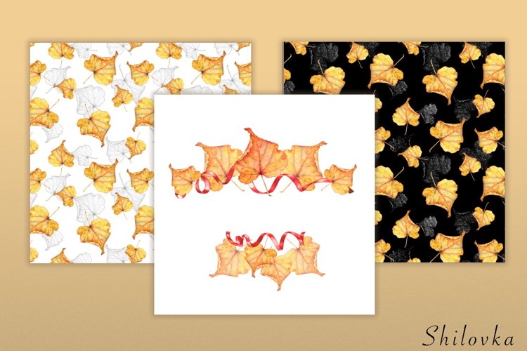Watercolor Leaves Clipart Image 9