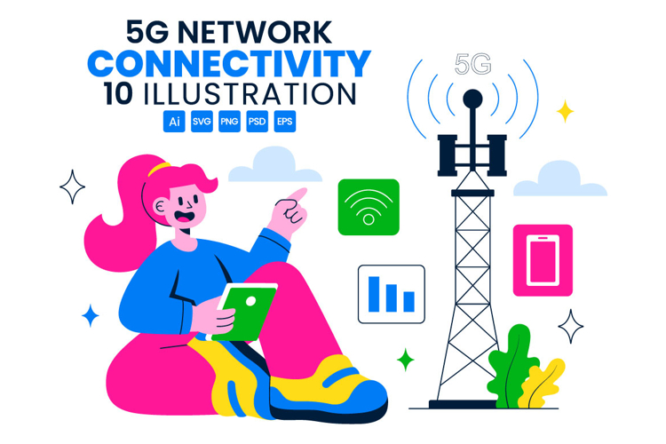 10 5G Network Connectivity Illustration