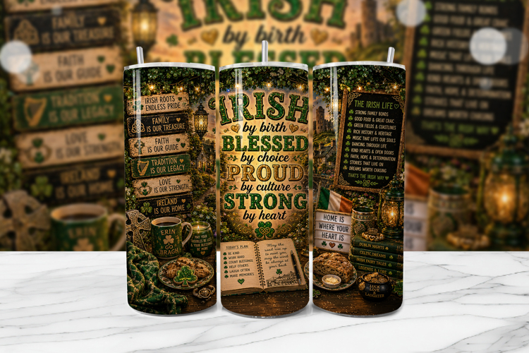 Irish by Birth Blessed Tumbler Wrap