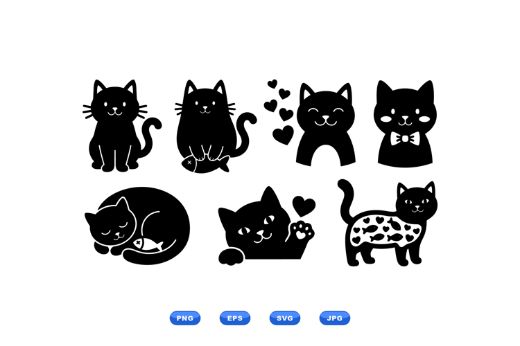 Sleeping Cat Drawing Image 16