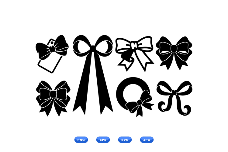 Hand Drawn Ribbon Bow Clipart For Crafts