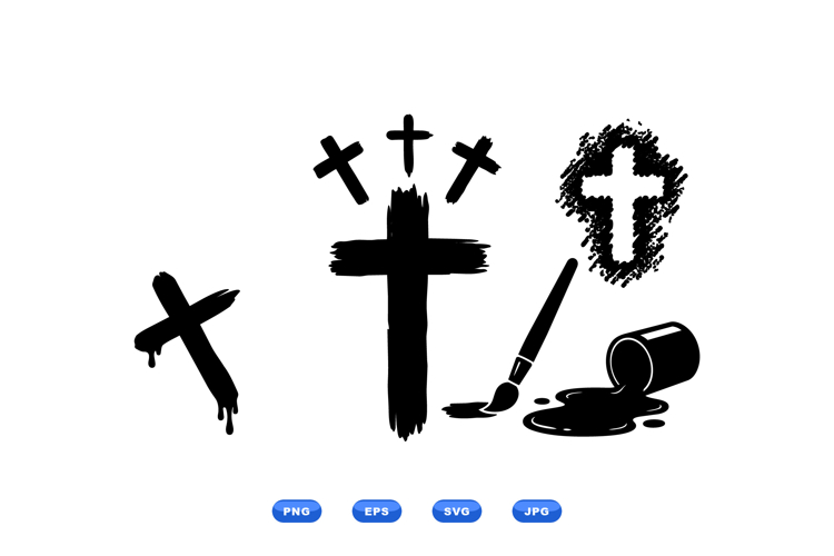 Cross Brush Stroke SVGs Image 2