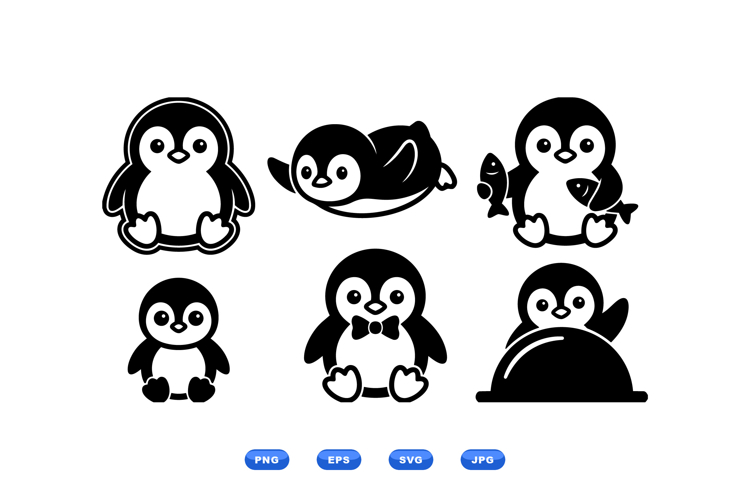 Cute Penguin SVG For Kids Crafts