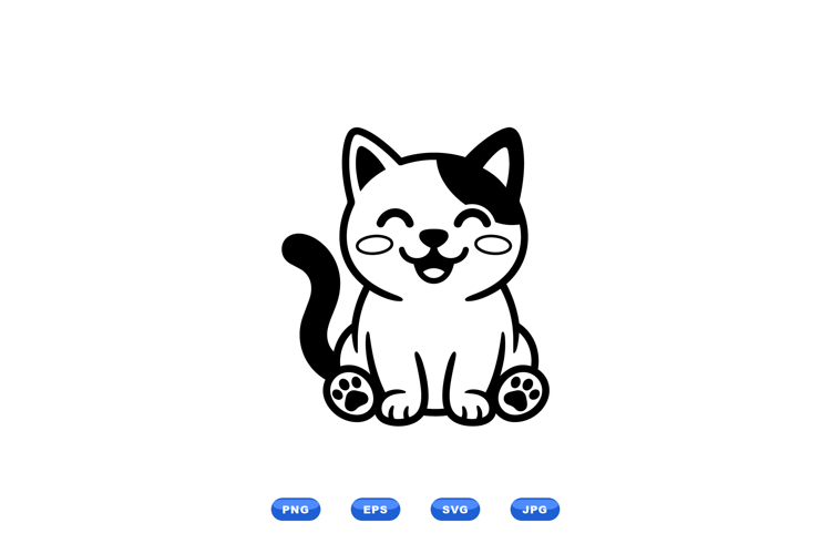 Kawaii Cat Svg Image 2