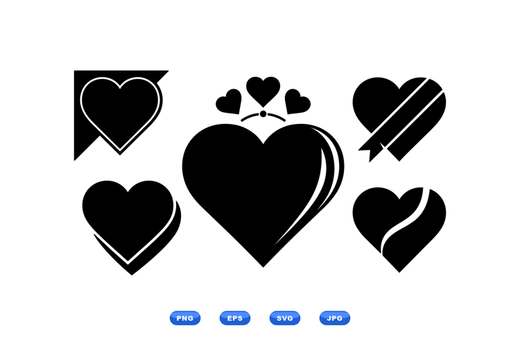 Hand Drawn Hearts Svg