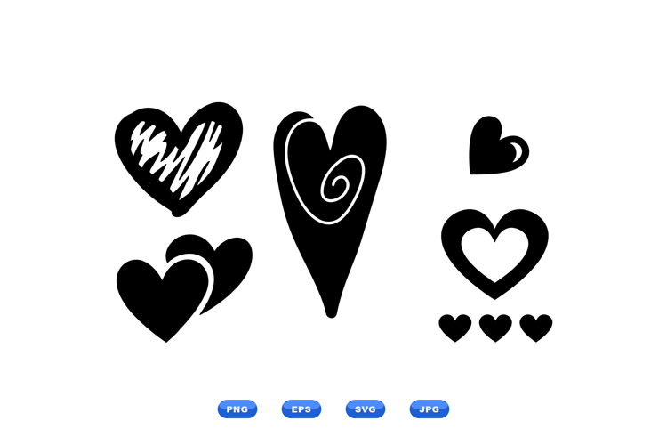 Hand Drawn Hearts Svg Image 2