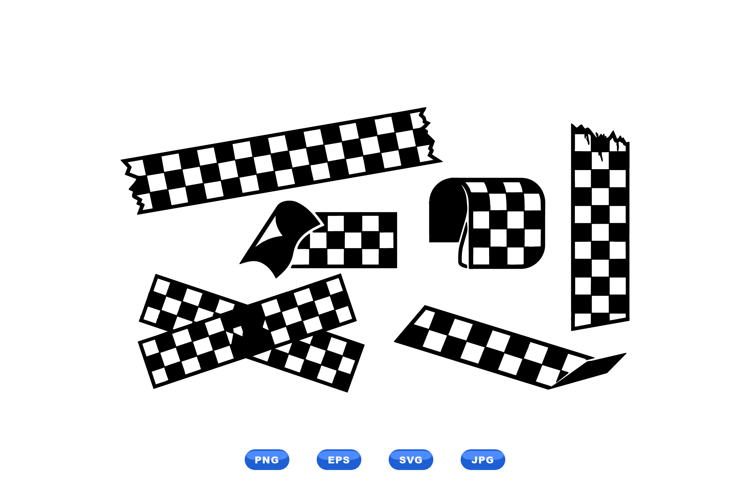 Checkered Washi Tape SVG For Crafts