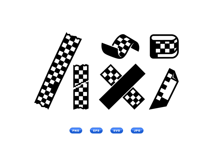 Checkered Tape Vector Graphics For Craft Projects