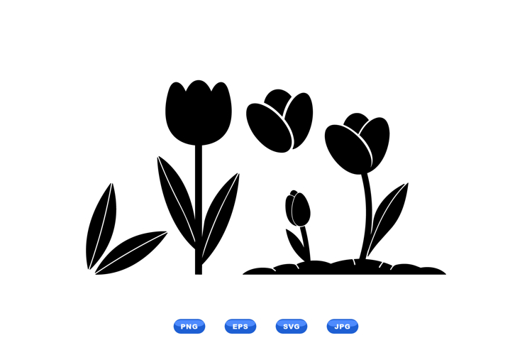 Hand Drawn Tulip SVG For Crafts And Prints