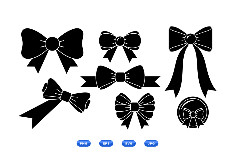 Hand Drawn Ribbon Bow For Crafts