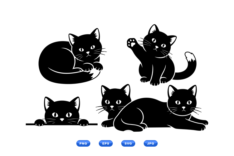 Black Cat Clipart Image 2