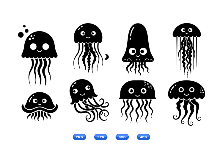 Cute Jellyfish SVG Image 8