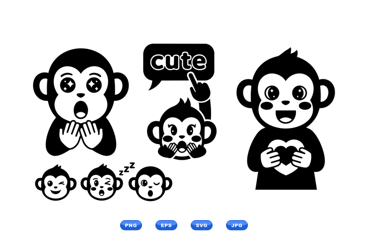 Cute Monkey Clipart Image 2