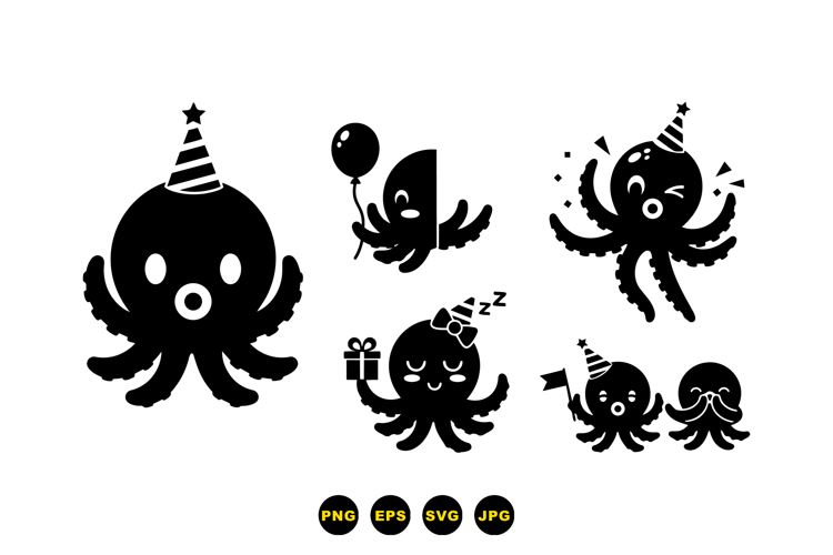 Cute Octopus Clipart Image 9