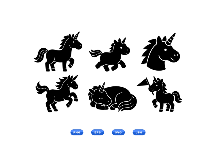 Hand Drawn Unicorn SVG For Crafts