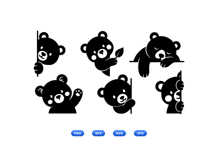 Hand Drawn Cute Bear Clipart For Crafts