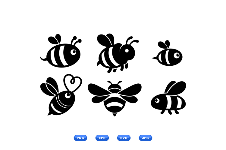 Hand Drawn Bee Vector For Crafts And Print