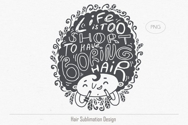 Hair Sublimation Design example image 1