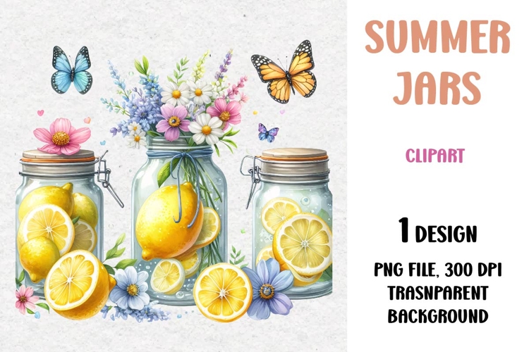 Summer Clipart, Bottles and Jars, PNG