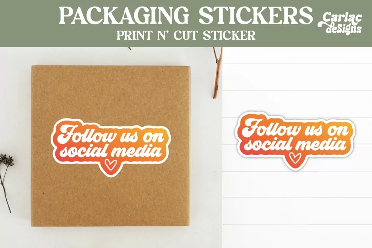 Packaging Stickers, Follow us on Social Media