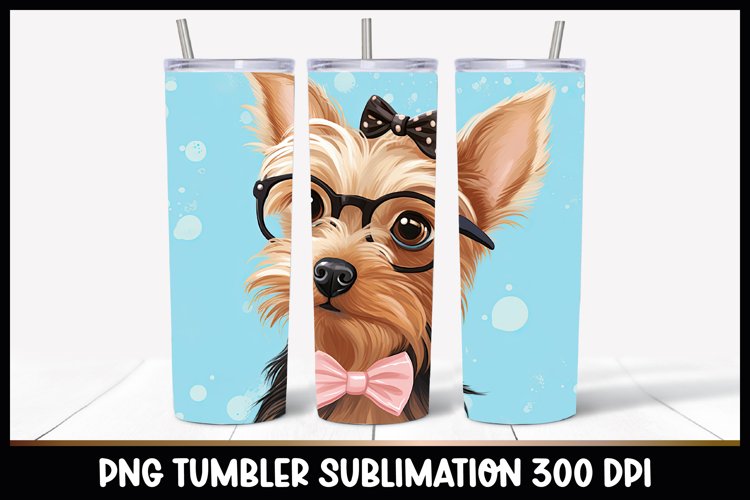 Yorkshire Dog Tumbler Sublimation I Dog Tumbler example image 1