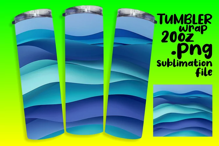 Bright Gradient Pattern Tumbler Wrap for Sublimation 20oz