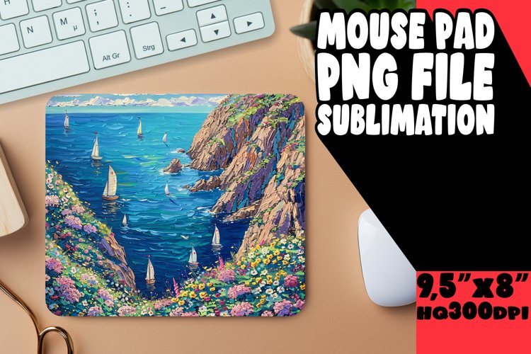 Serene Landscape Mouse Pad Design example image 1