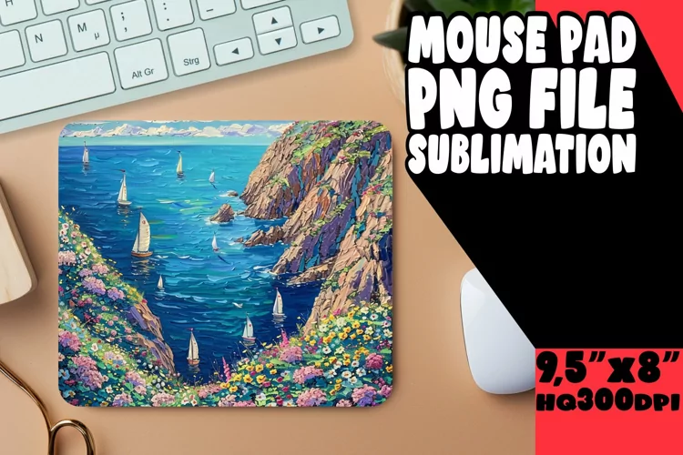 Serene Landscape Mouse Pad Design