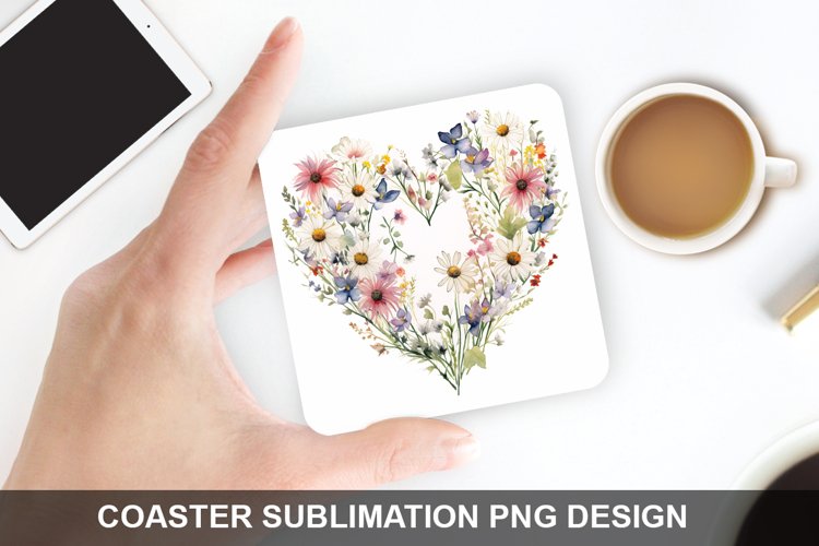 Spring Flower - Coaster Sublimation Design