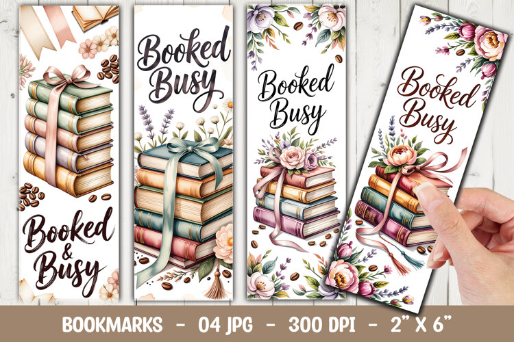 Booked Busy Bookmark Sublimation example image 1