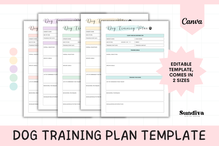 Dog Training Plan Template 2