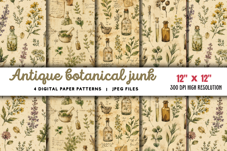 Antique Botanical Junk Journal JPG