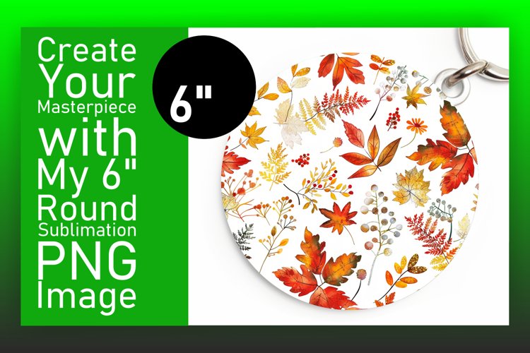 Elegant Fall Foliage Round Design with Autumn Patterns